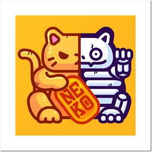 Maneki Neko Skeleton Posters and Art